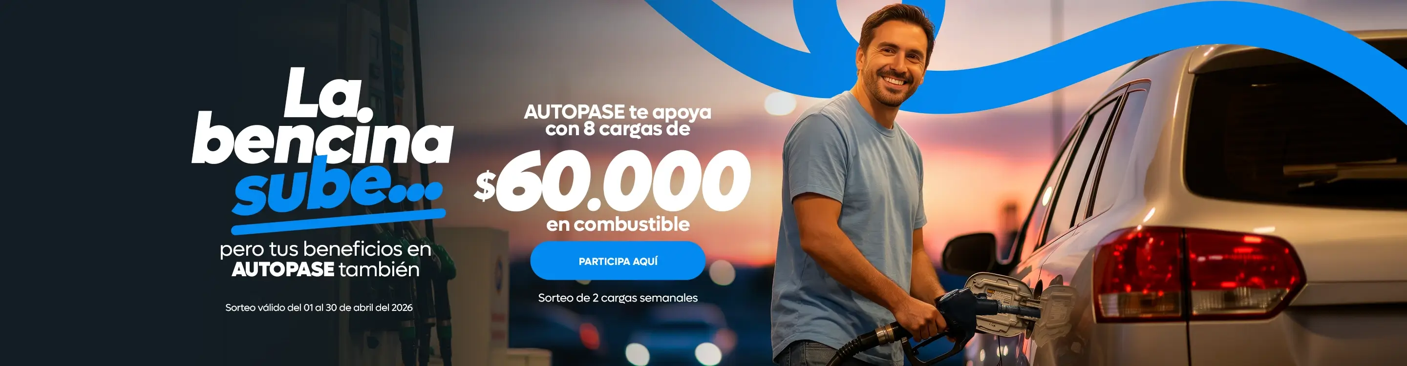 La bencina sube… pero tus beneficios en AUTOPASE también